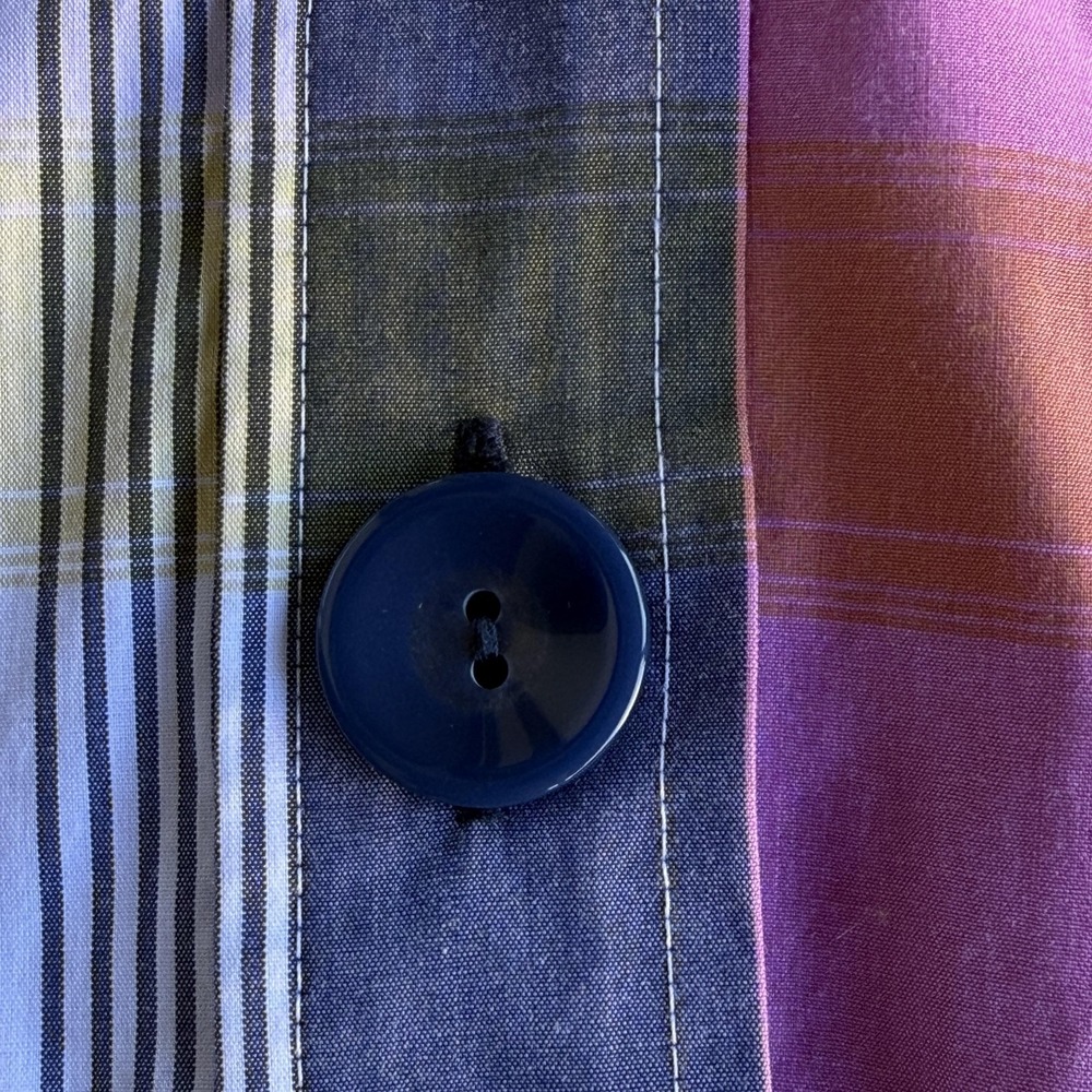 Foxcroft Shirt Womens Size 6 Multicolor Plaid Wrinkle Free Button Front Top - Picture 4 of 8